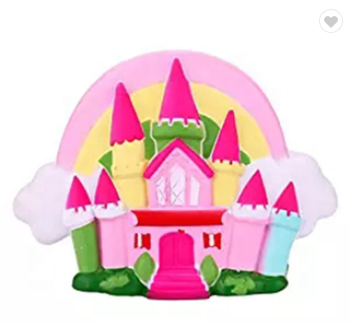 Lovely Dream Castle Shape Soft PU Foam Squishy Toys Anti Stress Ball Customized